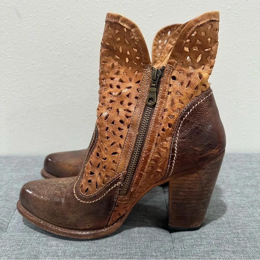 Bed Stu Irma Laser Cut Ankle Booties - Picture 5 of 14